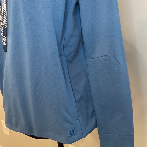 Womens Salomon comet mid hoodie kangaroo workout warm gear tech ski - Picture 7 of 15